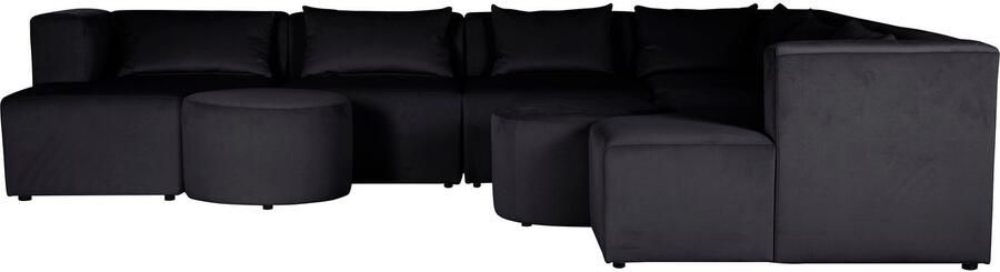 Leonique Hoekbank Alexane L-vorm samengesteld uit modules in vele stofkwaliteiten en kleuren