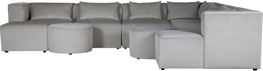 Leonique Hoekbank Alexane L-vorm samengesteld uit modules in vele stofkwaliteiten en kleuren