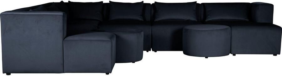 Leonique Hoekbank Alexane L-vorm samengesteld uit modules in vele stofkwaliteiten en kleuren