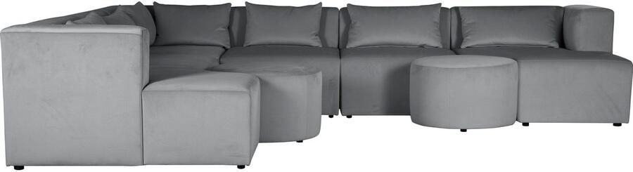 Leonique Hoekbank Alexane L-vorm samengesteld uit modules in vele stofkwaliteiten en kleuren