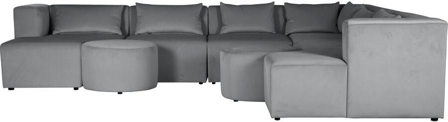 Leonique Hoekbank Alexane L-vorm samengesteld uit modules in vele stofkwaliteiten en kleuren