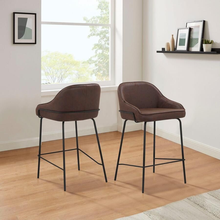 Leonique Stoel met 4 poten Puant met stof van polyester gerecycled polyester zithoogte 65 cm (2 stuks)