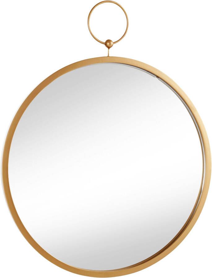 Leonique Sierspiegel Decoratieve spiegel wandspiegel rond ø 61 cm frame van metaal goudkleur
