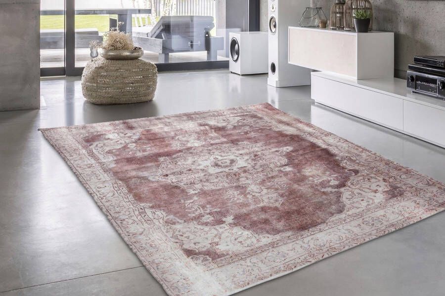 Leonique Vloerkleed Rayan Oriëntaals design vintage korte pool vloerkleed met randdessin