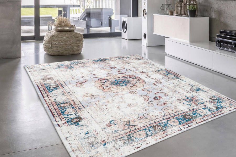 Leonique Vloerkleed Rosio Vintage-design oriëntaals design platweefsel vloerkleed met randdessin