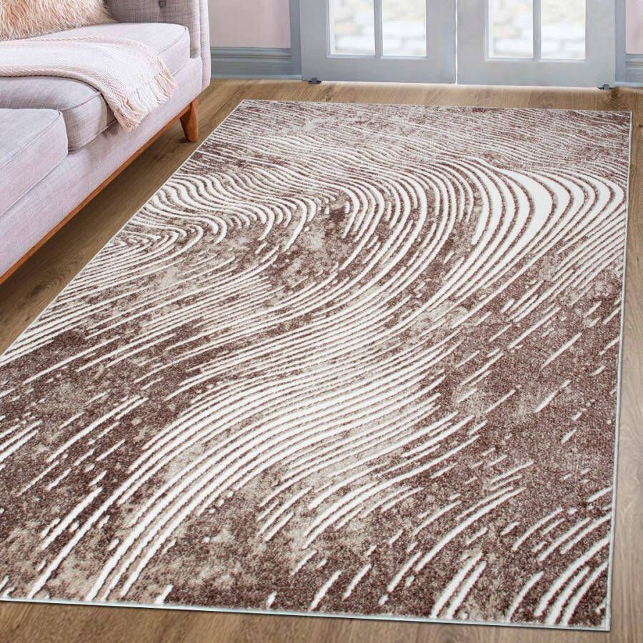 Leonique Vloerkleed Surella modern golvenpatroon met bijzonder zachte pool kortpolig vintage