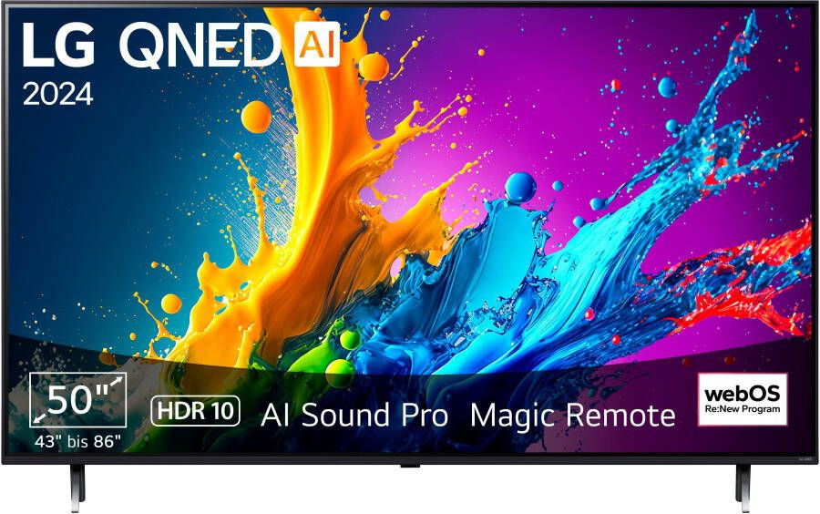 LG QNED-tv 50QNED80T6A 126 cm 50" 4K Ultra HD Smart TV
