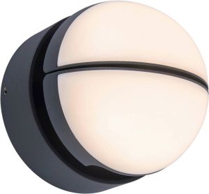 LUTEC Eklips Halfmanige LED Wandlamp voor Buiten Donkergrijs