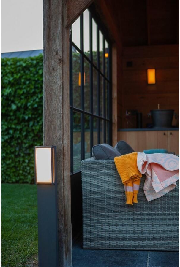 LUTEC Connect QUBO LED Smartverlichting op sokkel in alle kleuren en wittinten Zwart - Foto 7