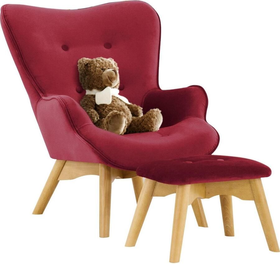 Home affaire Fauteuil Duca mini in een kleine versie voor kinderen