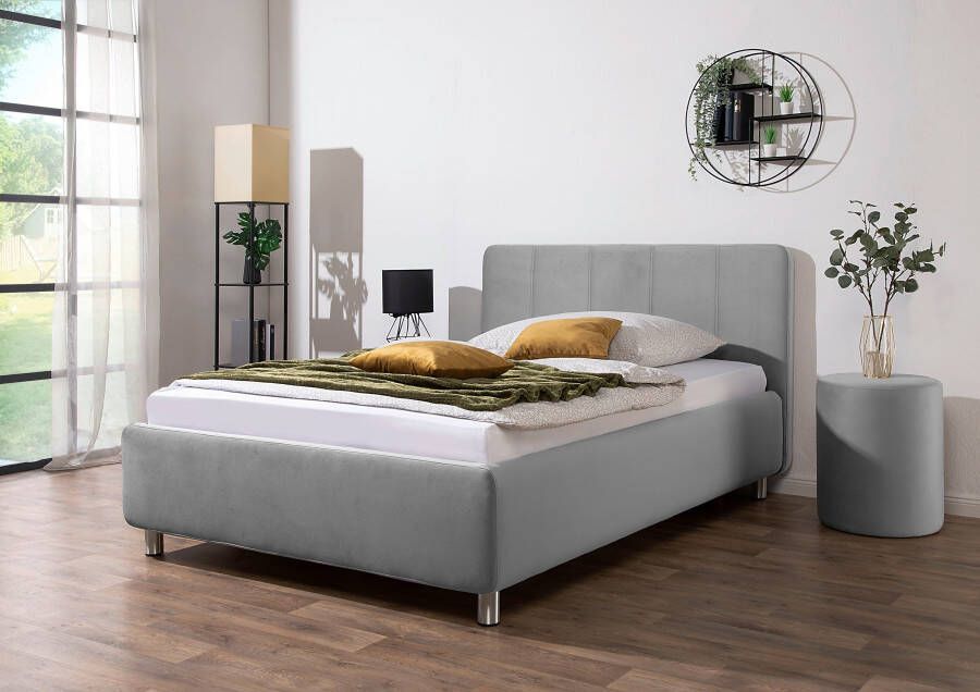 Maintal Gestoffeerd bed Wiesenblick met bedlade ook in velvet verkrijgbaar optioneel in h2 h3 of h4