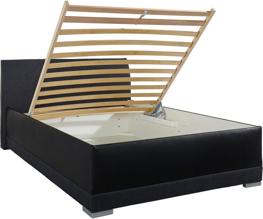 Maintal Gestoffeerd bed Makana met bedlade ook beschikbaar in h4