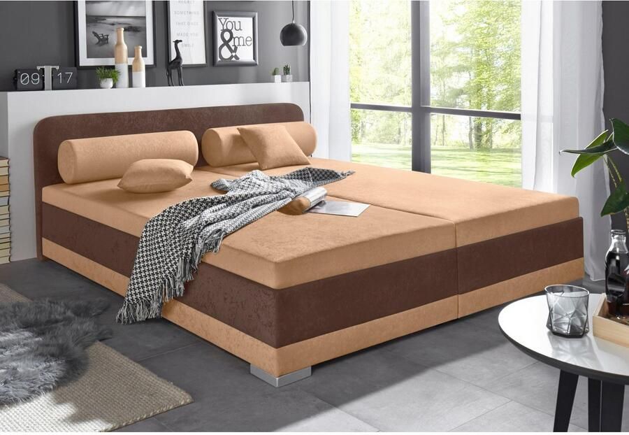 Maintal Gestoffeerd bed Naar keuze met matras en praktische bedlade