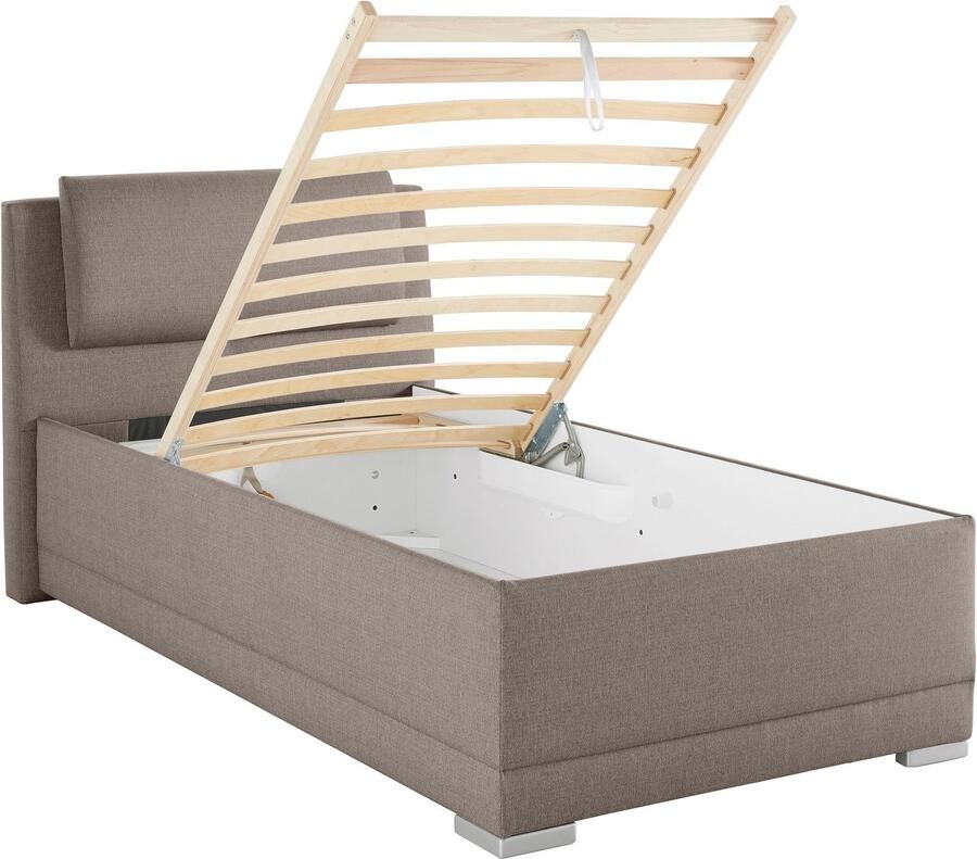 Maintal Gestoffeerd bed Oderzo met bedkist verstelbare hoofdsteun matrassen in h2 of h3 ter keuze