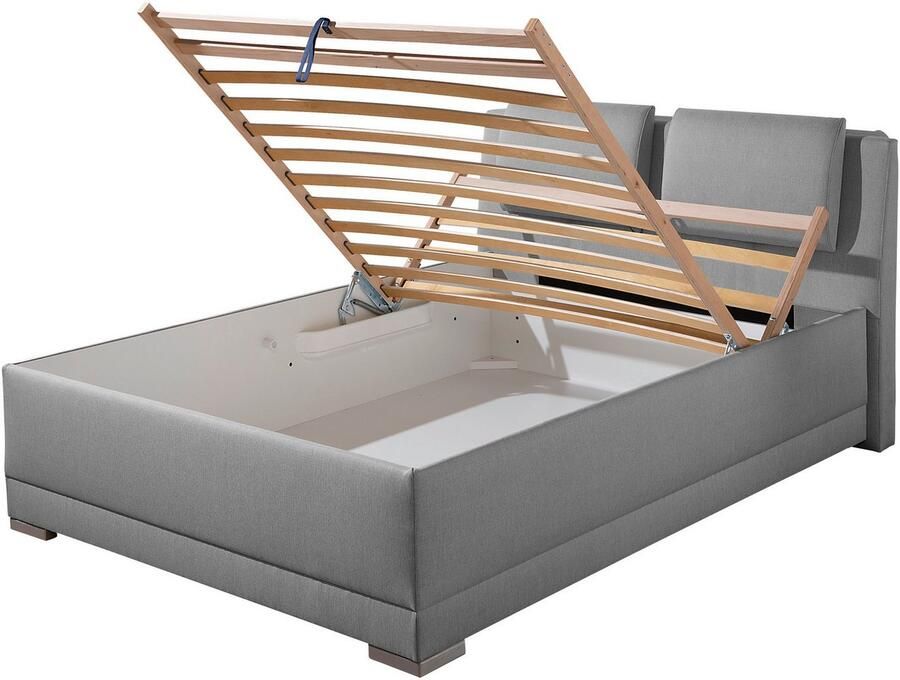 Maintal Gestoffeerd bed Oderzo met bedkist verstelbare hoofdsteun matrassen in h2 of h3 ter keuze