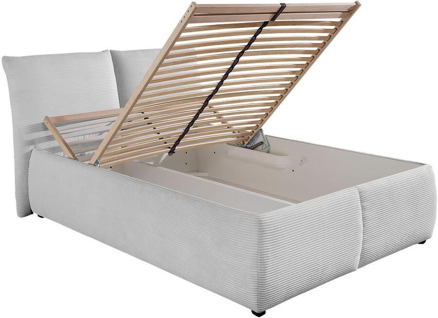 Maintal Gestoffeerd bed Wiesenbach met cord-stof optioneel in hardheidsgraad h2 h3 of h4