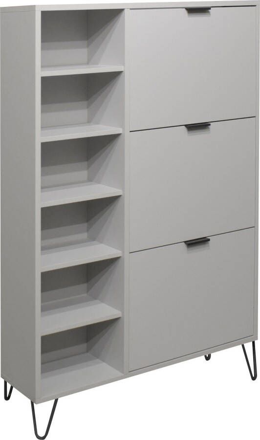 Mäusbacher Schoenenkast Bonnie Breedte 95 cm met 3 kleppen rek en draadframe