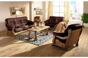 Max Winzer 2-zitsbank Texas met decoratief houten onderstel breedte 147 cm