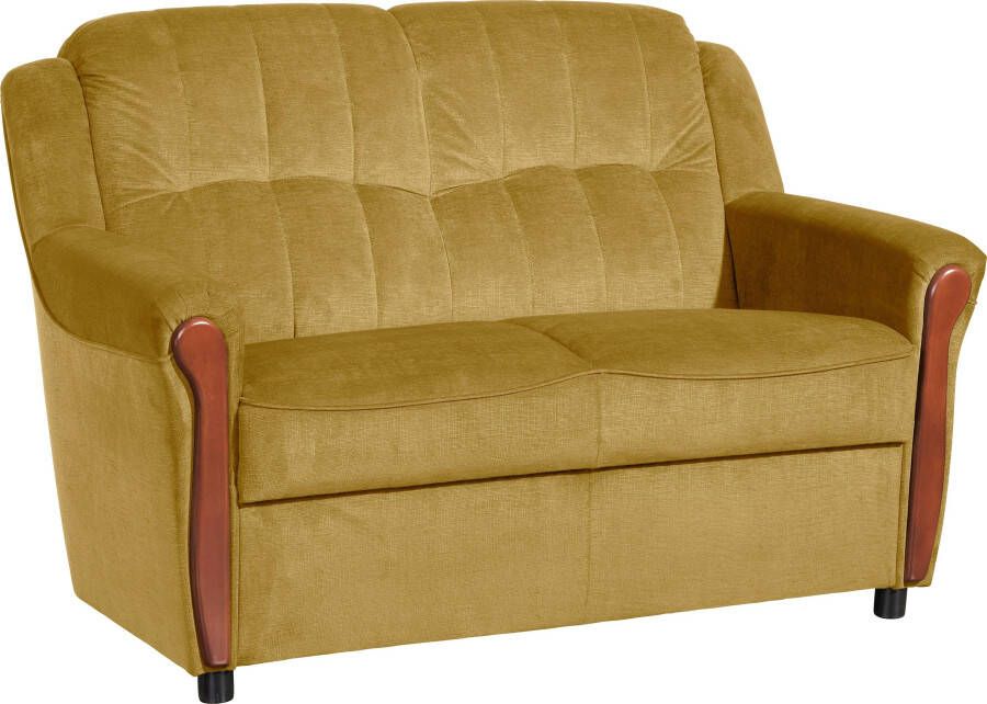 Max Winzer 2-zitsbank Trier met zichtbare houten elementen breedte 130 cm