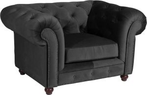 Max Winzer Chesterfield-fauteuil Old Engeland met elegante knoopstiksels (set)