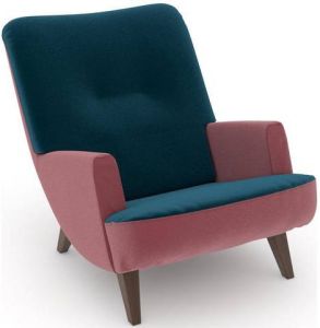 Max Winzer Loungestoel Build-a-chair Borano in retro-look om zelf te stylen
