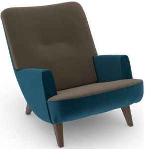 Max Winzer Loungestoel Build-a-chair Borano in retro-look om zelf te stylen