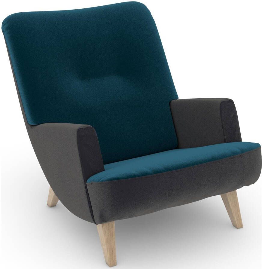 Max Winzer Loungestoel Build-a-chair Borano in retro-look om zelf te stylen