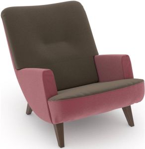 Max Winzer Loungestoel Build-a-chair Borano in retro-look om zelf te stylen (set)