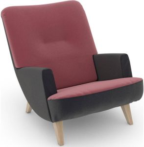 Max Winzer Loungestoel Build-a-chair Borano in retro-look om zelf te stylen (set)