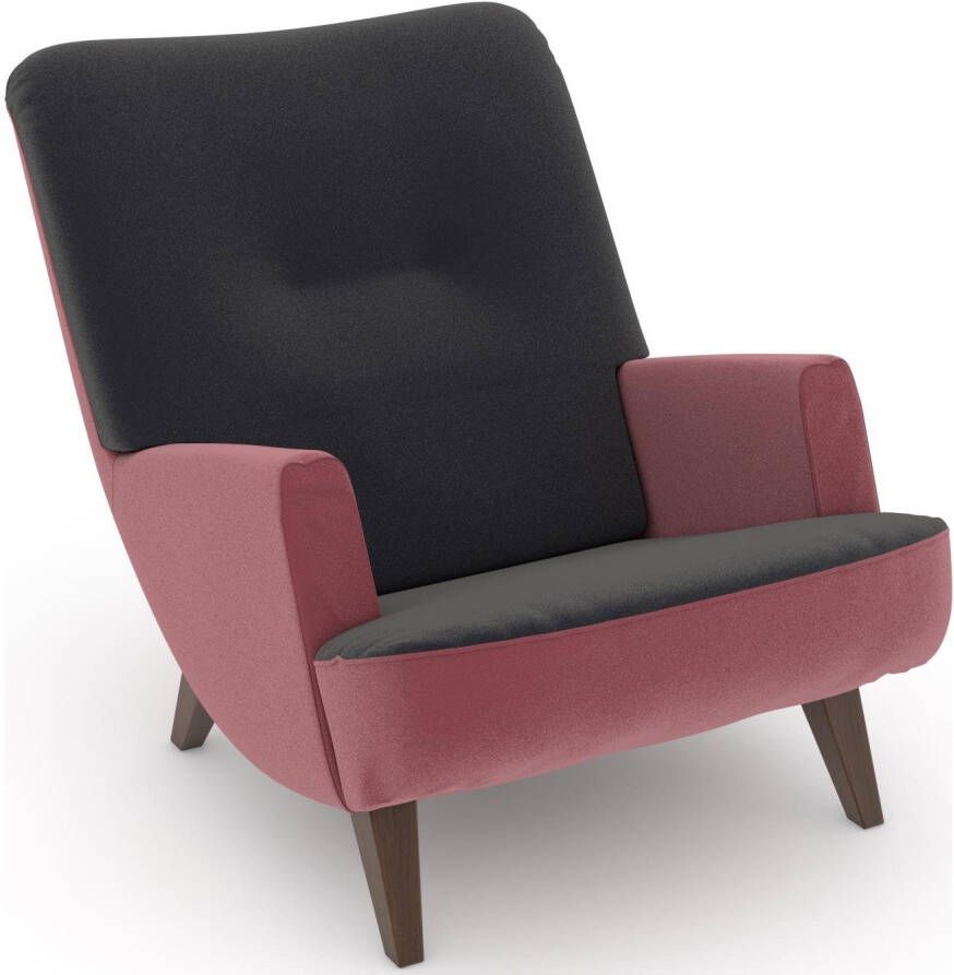 Max Winzer Loungestoel Build-a-chair Borano modern in retrolook om zelf te ontwerpen (set)