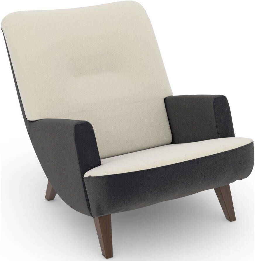 Max Winzer Loungestoel Build-a-chair Borano modern in retrolook om zelf te ontwerpen (set)