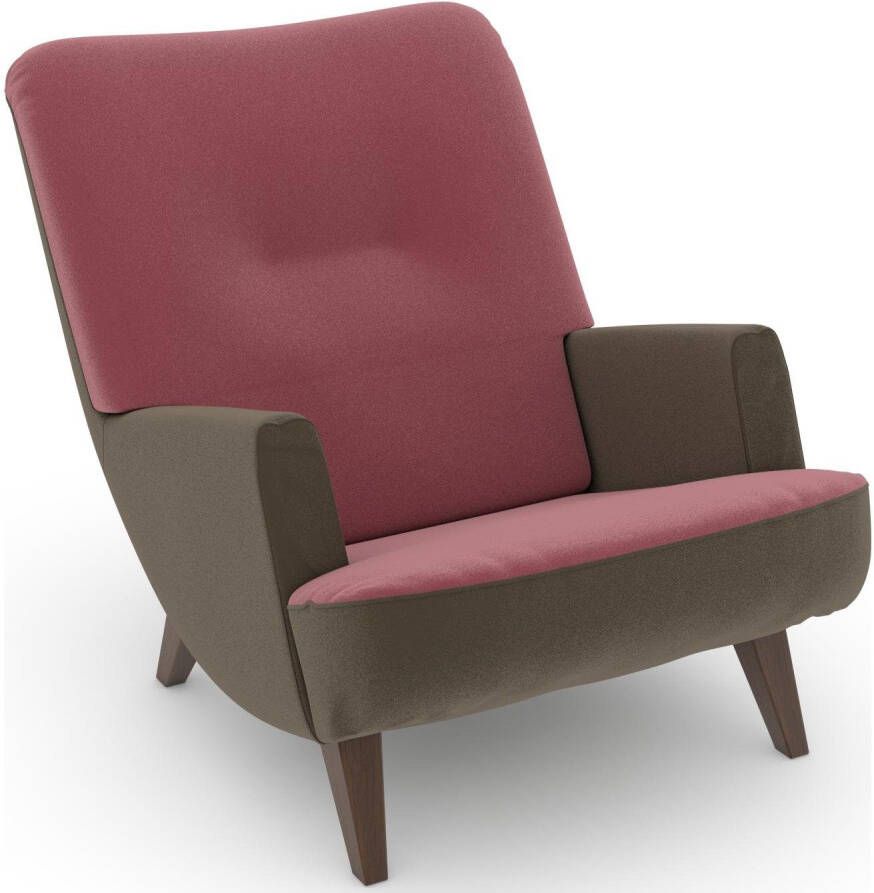 Max Winzer Loungestoel Build-a-chair Borano modern in retrolook om zelf te ontwerpen (set)