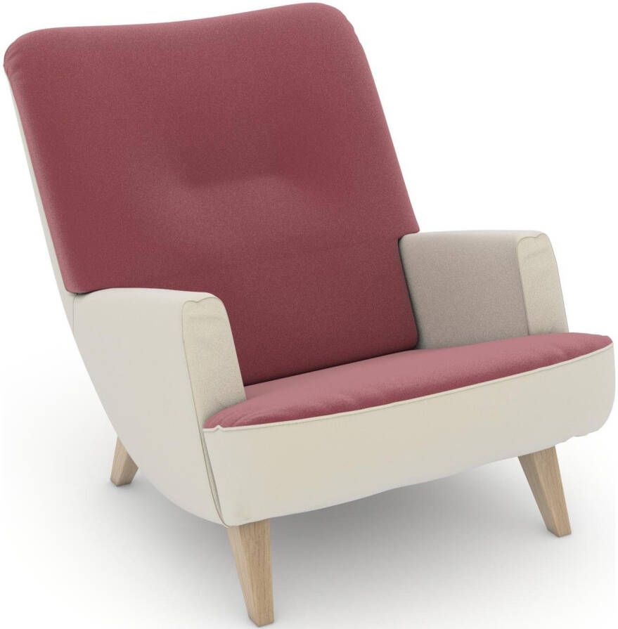 Max Winzer Loungestoel Build-a-chair Borano modern in retrolook om zelf te ontwerpen (set)