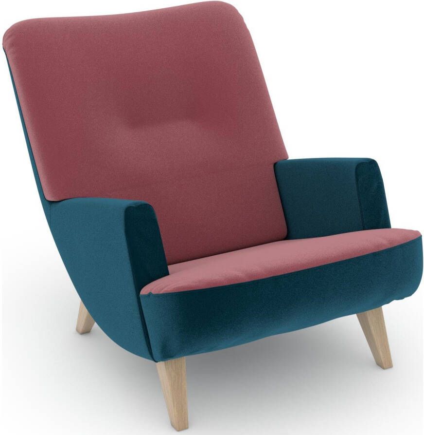 Max Winzer Loungestoel Build-a-chair Borano modern in retrolook om zelf te ontwerpen (set)