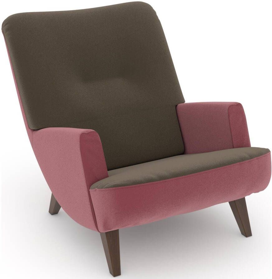 Max Winzer Loungestoel Build-a-chair Borano modern in retrolook om zelf te ontwerpen (set)