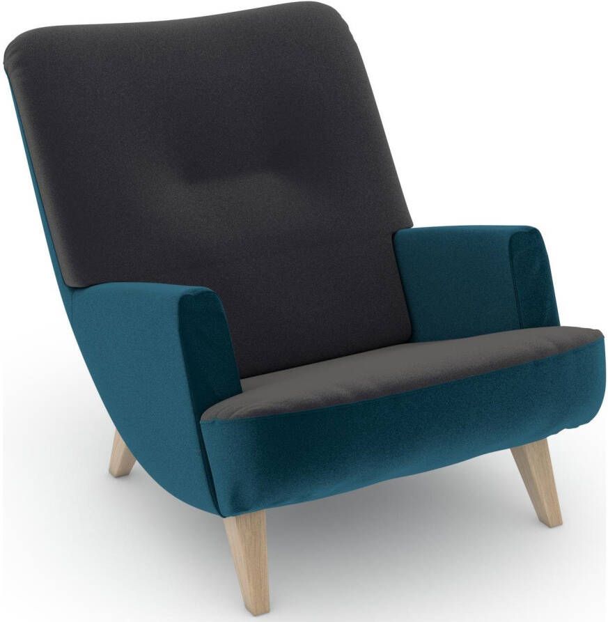 Max Winzer Loungestoel Build-a-chair Borano modern in retrolook om zelf te ontwerpen (set)