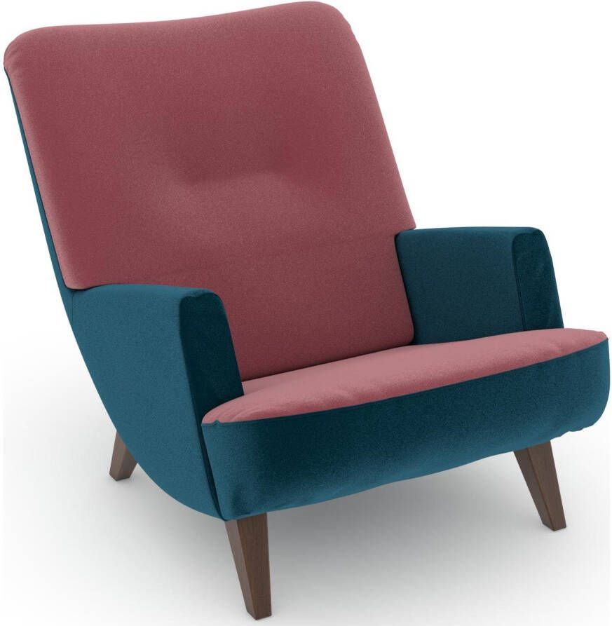 Max Winzer Loungestoel Build-a-chair Borano modern in retrolook om zelf te ontwerpen (set)