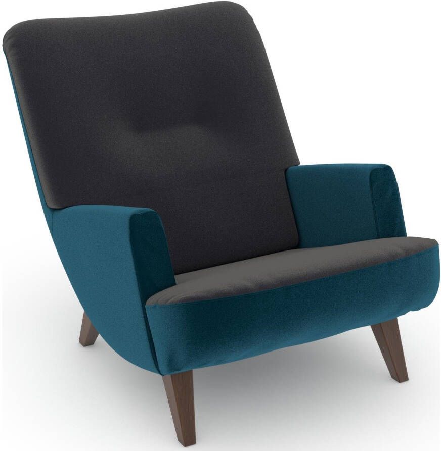 Max Winzer Loungestoel Build-a-chair Borano modern in retrolook om zelf te ontwerpen (set)