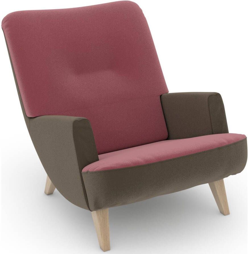 Max Winzer Loungestoel Build-a-chair Borano modern in retrolook om zelf te ontwerpen (set)