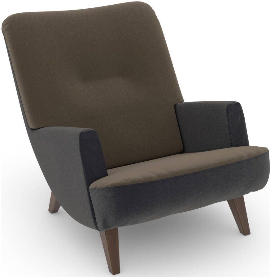 Max Winzer Loungestoel Build-a-chair Borano modern in retrolook om zelf te ontwerpen (set)