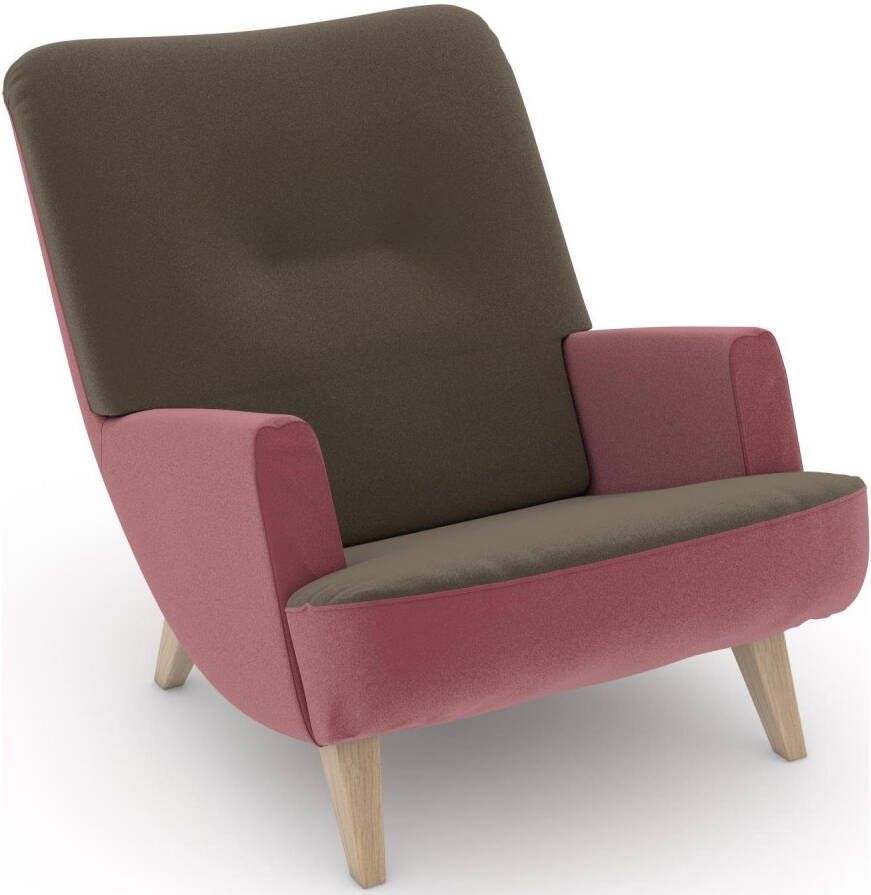 Max Winzer Loungestoel Build-a-chair Borano modern in retrolook om zelf te ontwerpen (set)