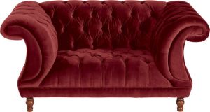 Max Winzer Loveseat Isabelle Capitonnage & gedraaide poten in beuken notenkleur breedte 167 cm