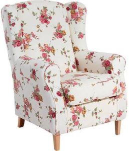 Max Winzer Oorfauteuil Luke met randversiering met bloemmotief