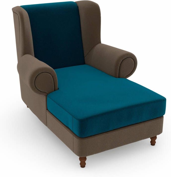 Max Winzer Oorfauteuil MADELEINE Fluweelvelours bekleding in vele kleurcombinaties (set)