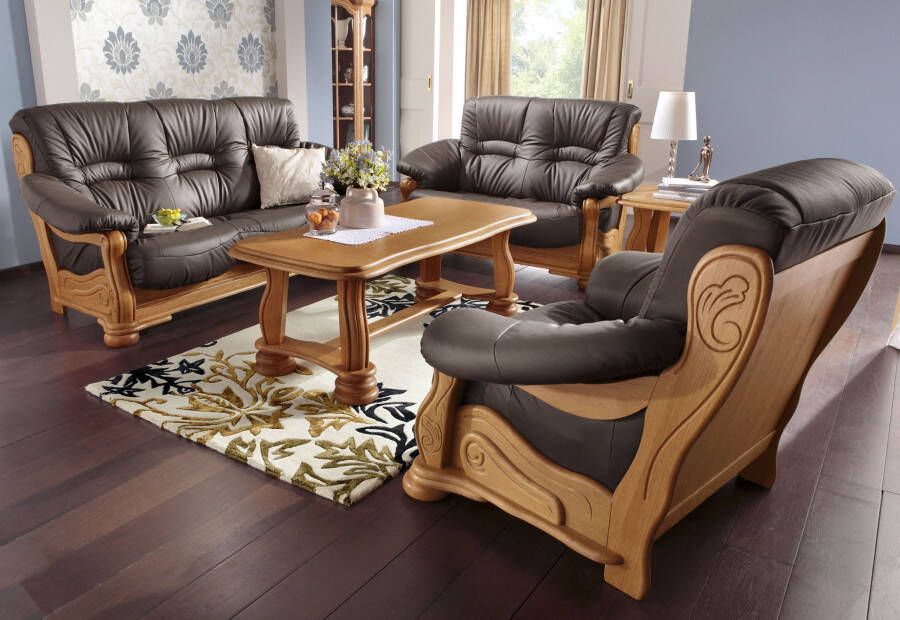 Max Winzer Zithoek Texas met decoratief eikenhouten frame retro klassieker