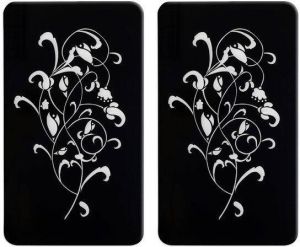 Wenko Set van 2 afdekplaten Ornamento Nero Zwart Wit