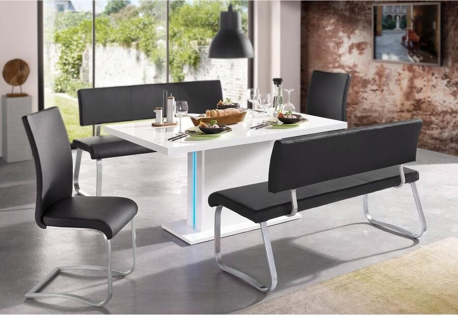 MCA furniture Bank Arco TOPSELLER! belastbaar tot 280 kg imitatieleer in verschillende breedten (1 stuk)