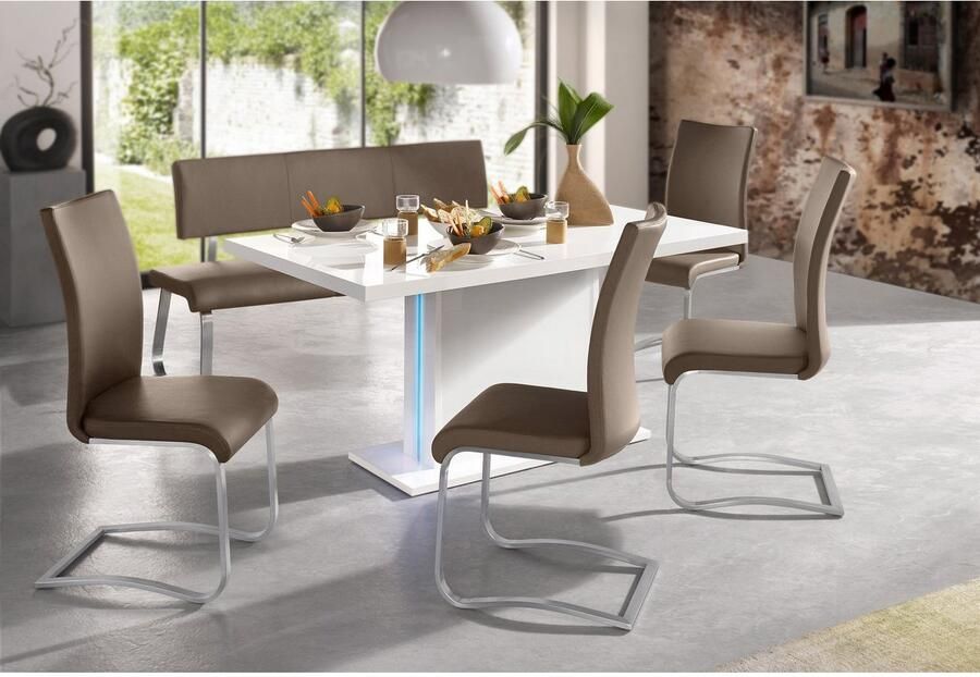 MCA furniture Bank Arco TOPSELLER! belastbaar tot 280 kg imitatieleer in verschillende breedten (1 stuk)