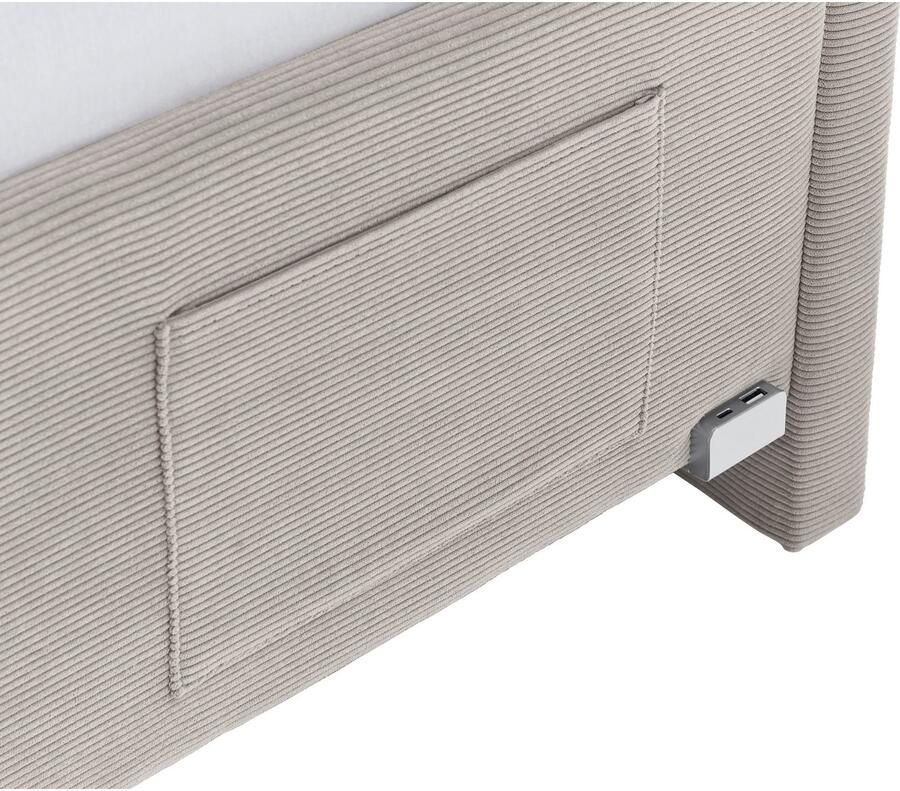 Meise.möbel Kinderledikant COOL II Bekleed bed naar keuze met bedkist tienerbed inclusief USB-aansluitingen