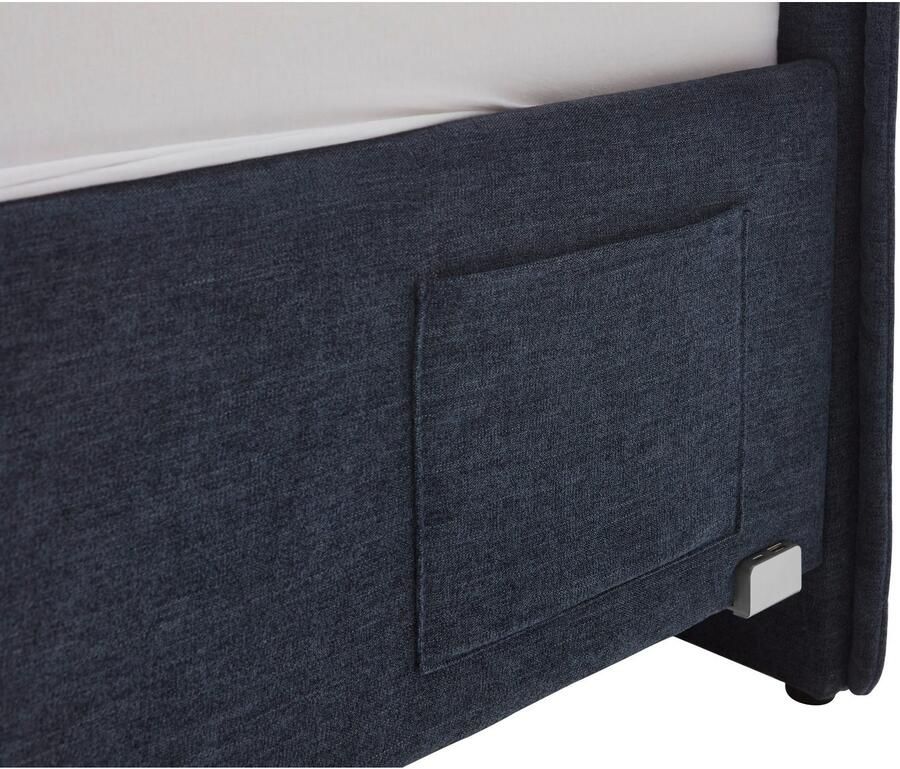 Meise.möbel Kinderledikant Fun Bekleed bed naar keuze met bedkist tienerbed inclusief USB-aansluiting